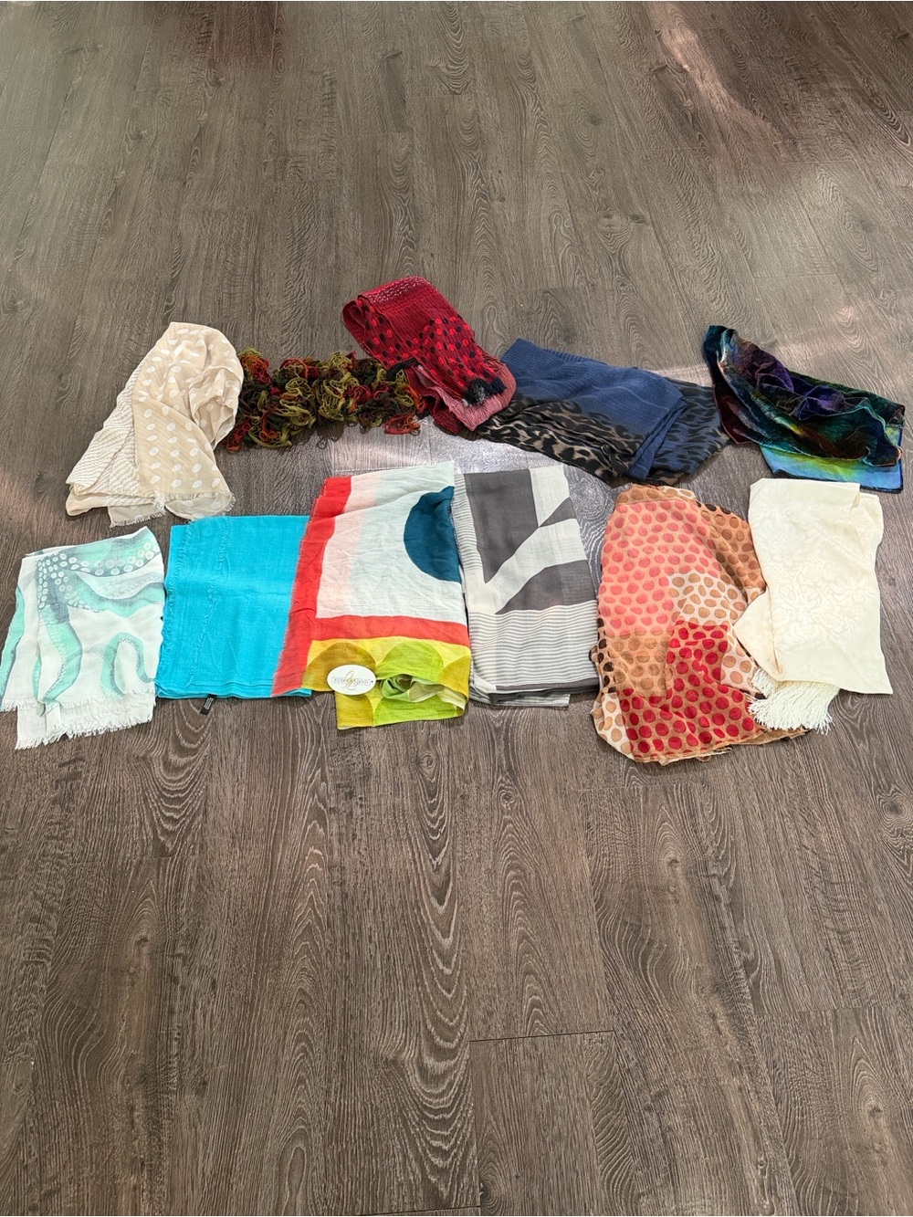 11 Scarves or Wraps Lot Great Condition